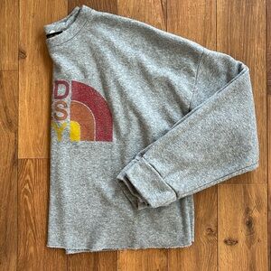 Gray Queen Bees “Good Vibes Only” Cropped Sweatshirt - Small